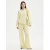 imageSUUKSESS Women 2 Piece Sets 2025 Oversized Hoodie Sweatshirt Wide Leg Sweatpants06 Yellow