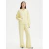 imageSUUKSESS Women 2 Piece Sets 2025 Oversized Hoodie Sweatshirt Wide Leg Sweatpants06 Yellow