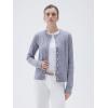 imageSUUKSESS Women Cable Knit Cashmere Sweaters Crew Neck Button Up Chunky Cardigan Long Sleeve Fall OutfitsGrey