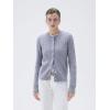 imageSUUKSESS Women Cable Knit Cashmere Sweaters Crew Neck Button Up Chunky Cardigan Long Sleeve Fall OutfitsGrey