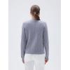 imageSUUKSESS Women Cable Knit Cashmere Sweaters Crew Neck Button Up Chunky Cardigan Long Sleeve Fall OutfitsGrey