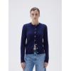 imageSUUKSESS Women Cable Knit Cashmere Sweaters Crew Neck Button Up Chunky Cardigan Long Sleeve Fall OutfitsNavy Blue