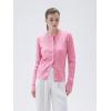 imageSUUKSESS Women Cable Knit Cashmere Sweaters Crew Neck Button Up Chunky Cardigan Long Sleeve Fall OutfitsPink