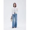 imageSUUKSESS Women Cable Knit Cashmere Sweaters Crew Neck Button Up Chunky Cardigan Long Sleeve Fall OutfitsWhite
