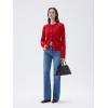 imageSUUKSESS Women Cable Knit Cashmere Sweaters Crew Neck Button Up Chunky Cardigan Long Sleeve Fall OutfitsWine Red