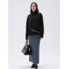 imageSUUKSESS Women Cashmere Oversized Chunky Turtleneck Pullover Sweater Long Sleeve Knit Jumper TopsBlack