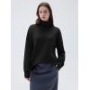 imageSUUKSESS Women Cashmere Oversized Chunky Turtleneck Pullover Sweater Long Sleeve Knit Jumper TopsBlack