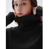 imageSUUKSESS Women Cashmere Oversized Chunky Turtleneck Pullover Sweater Long Sleeve Knit Jumper TopsBlack