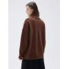 imageSUUKSESS Women Cashmere Oversized Chunky Turtleneck Pullover Sweater Long Sleeve Knit Jumper TopsBrown