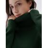 imageSUUKSESS Women Cashmere Oversized Chunky Turtleneck Pullover Sweater Long Sleeve Knit Jumper TopsDeep Green