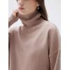 imageSUUKSESS Women Cashmere Oversized Chunky Turtleneck Pullover Sweater Long Sleeve Knit Jumper TopsKhaki