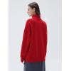 imageSUUKSESS Women Cashmere Oversized Chunky Turtleneck Pullover Sweater Long Sleeve Knit Jumper TopsRed
