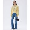 imageSUUKSESS Women Cashmere Oversized Long Sleeve Pullover Sweater Crew Neck JumpersButter Yellow