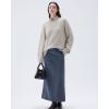 imageSUUKSESS Women Cashmere Oversized Long Sleeve Pullover Sweater Crew Neck JumpersStone