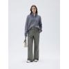imageSUUKSESS Women Cashmere Oversized Quarter Zip Pullover Sweater Long Sleeve Collared Ribbed Knit Jumper TopsGrey