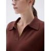 imageSUUKSESS Women Cashmere Oversized V Neck Pullover Sweaters Long Sleeve Collared Knit Jumper TopsBrown