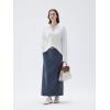 imageSUUKSESS Women Cashmere Oversized V Neck Pullover Sweaters Long Sleeve Collared Knit Jumper TopsWhite