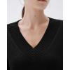 imageSUUKSESS Women Cashmere Oversized V Neck Pullover Sweaters Long Sleeve JumpersJet Black