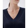 imageSUUKSESS Women Cashmere Oversized V Neck Pullover Sweaters Long Sleeve JumpersNavy Blue