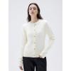 imageSUUKSESS Women Chunky Cashmere Cardigan Sweaters Trendy Fall Fashion Button Up Long Sleeve Knit OutfitsCream White