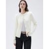imageSUUKSESS Women Chunky Cashmere Cardigan Sweaters Trendy Fall Fashion Button Up Long Sleeve Knit OutfitsCream White