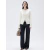 imageSUUKSESS Women Chunky Cashmere Cardigan Sweaters Trendy Fall Fashion Button Up Long Sleeve Knit OutfitsCream White