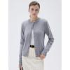 imageSUUKSESS Women Chunky Cashmere Cardigan Sweaters Trendy Fall Fashion Button Up Long Sleeve Knit OutfitsGray