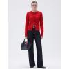 imageSUUKSESS Women Chunky Cashmere Cardigan Sweaters Trendy Fall Fashion Button Up Long Sleeve Knit OutfitsRed