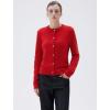 imageSUUKSESS Women Chunky Cashmere Cardigan Sweaters Trendy Fall Fashion Button Up Long Sleeve Knit OutfitsRed