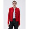 imageSUUKSESS Women Chunky Cashmere Cardigan Sweaters Trendy Fall Fashion Button Up Long Sleeve Knit OutfitsRed