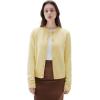 imageSUUKSESS Women Chunky Cashmere Cardigan Sweaters Trendy Fall Fashion Button Up Long Sleeve Knit OutfitsYellow