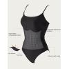 imageSUUKSESS Women One Piece Tummy Control Swimsuit Crisscross Backless Bathing SuitBlack