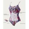 imageSUUKSESS Women One Piece Tummy Control Swimsuit Crisscross Backless Bathing SuitPink Leopard