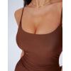 imageSUUKSESS Women One Piece Tummy Control Swimsuit Crisscross Backless Bathing SuitReddish Brown