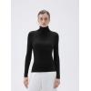 imageSUUKSESS Women Turtleneck Cashmere Sweater Long Sleeve Shirts Fall Basic Thermal Tops Winter ClothesBlack