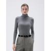 imageSUUKSESS Women Turtleneck Cashmere Sweater Long Sleeve Shirts Fall Basic Thermal Tops Winter ClothesWarm Gray