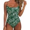Green White Floral
