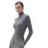 imageSUUKSESS Women Turtleneck Cashmere Sweater Long Sleeve Shirts Fall Basic Thermal Tops Winter ClothesWarm Gray