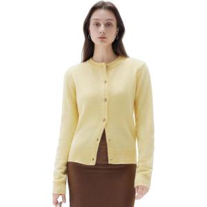 imageSUUKSESS Women Chunky Cashmere Cardigan Sweaters Trendy Fall Fashion Button Up Long Sleeve Knit OutfitsYellow