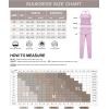 imageSUUKSESS Women 2 Piece Workout Sets Compression Tummy Control Leggings with Pockets Halter Built in Bra Tank TopsRed