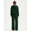 imageSUUKSESS Women 2 Piece Sets 2025 Oversized Hoodie Sweatshirt Wide Leg Sweatpants08 Deep Green