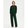 imageSUUKSESS Women 2 Piece Sets 2025 Oversized Hoodie Sweatshirt Wide Leg Sweatpants08 Deep Green