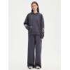 imageSUUKSESS Women 2 Piece Sets 2025 Oversized Hoodie Sweatshirt Wide Leg Sweatpants09 Grey Blue
