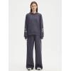 imageSUUKSESS Women 2 Piece Sets 2025 Oversized Hoodie Sweatshirt Wide Leg Sweatpants09 Grey Blue