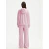 imageSUUKSESS Women 2 Piece Sets 2025 Oversized Hoodie Sweatshirt Wide Leg Sweatpants10 Baby Pink