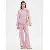 imageSUUKSESS Women 2 Piece Sets 2025 Oversized Hoodie Sweatshirt Wide Leg Sweatpants10 Baby Pink
