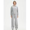 imageSUUKSESS Women 2 Piece Sets 2025 Oversized Hoodie Sweatshirt Wide Leg Sweatpants11 Grey