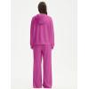 imageSUUKSESS Women 2 Piece Sets 2025 Oversized Hoodie Sweatshirt Wide Leg Sweatpants12 Hot Pink