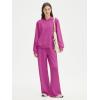 imageSUUKSESS Women 2 Piece Sets 2025 Oversized Hoodie Sweatshirt Wide Leg Sweatpants12 Hot Pink