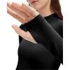 imageSUUKSESS Workout Sets for Women 2 Piece Seamless Long Sleeve Yoga Outfits Active Leggings Half Zippy Jacket Gym SetBlack